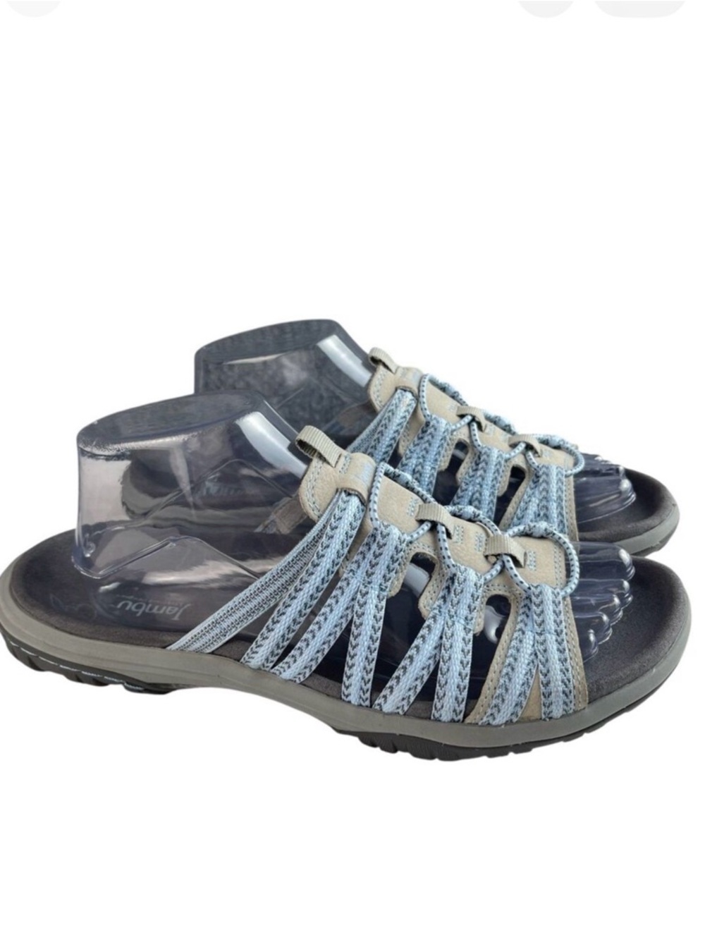 Jambu Adventure Design Mars Sandals 9M Blue Gray Strappy Slip-On Open Toe